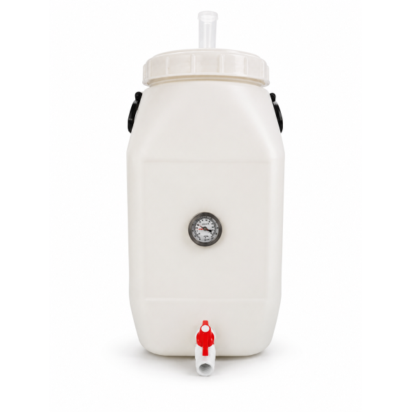 Fermentador Plastico Con Termometro, Airlock Y Valvula De Salida - 30 LT