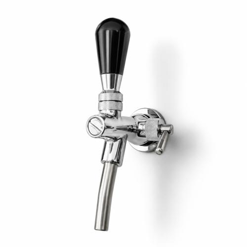 Grifo de Cerveza Plateado con Shank y Flujometro