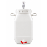 Fermentador Plastico Con Termometro, Airlock Y Valvula De Salida - 30 LT