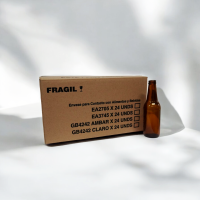 Botella de cerveza ámbar 330 ml x 48 un